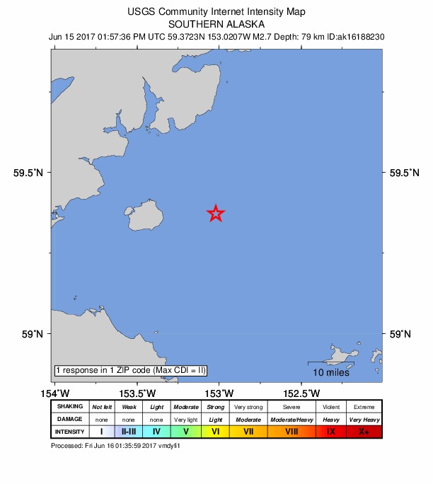 Did You Feel It? map: shaking reported by the public