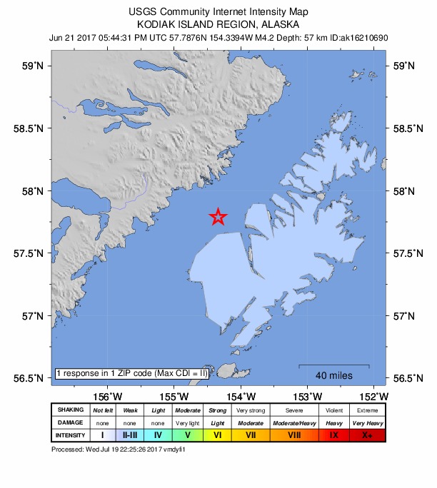 Did You Feel It? map: shaking reported by the public