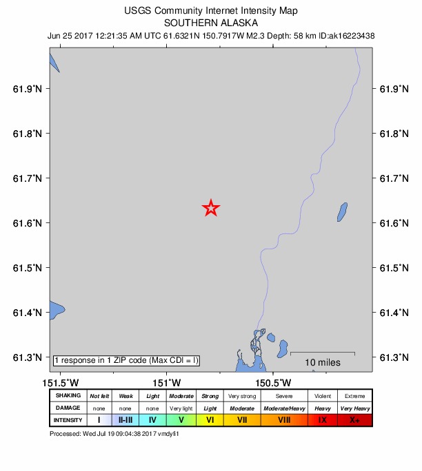 Did You Feel It? map: shaking reported by the public