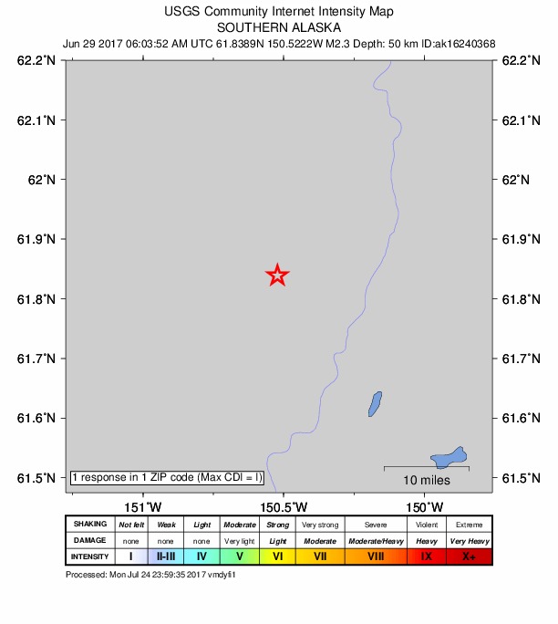 Did You Feel It? map: shaking reported by the public