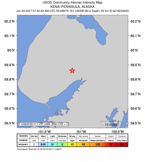 Did You Feel It? map: shaking reported by the public
