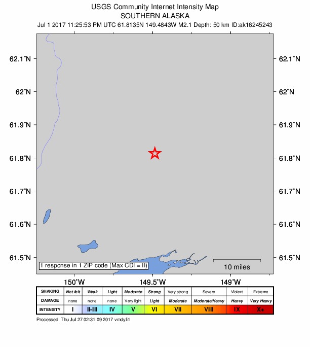 Did You Feel It? map: shaking reported by the public