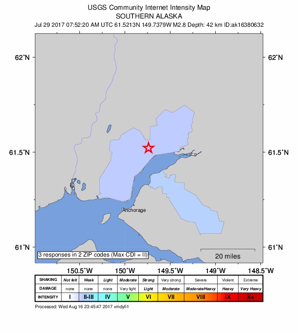 Did You Feel It? map: shaking reported by the public