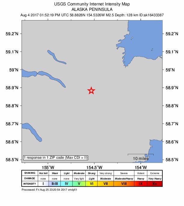 Did You Feel It? map: shaking reported by the public