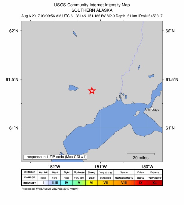 Did You Feel It? map: shaking reported by the public