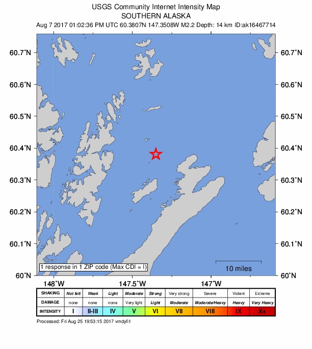 Did You Feel It? map: shaking reported by the public