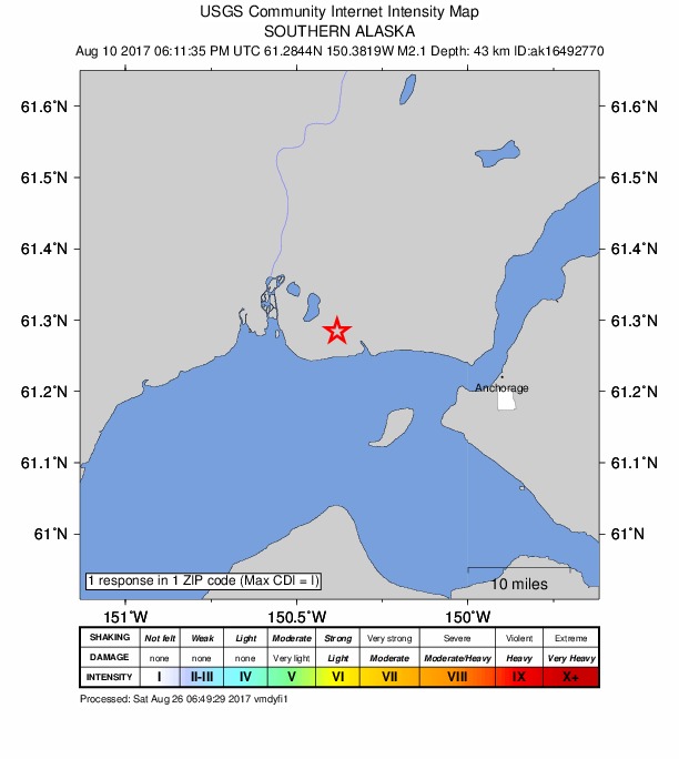 Did You Feel It? map: shaking reported by the public