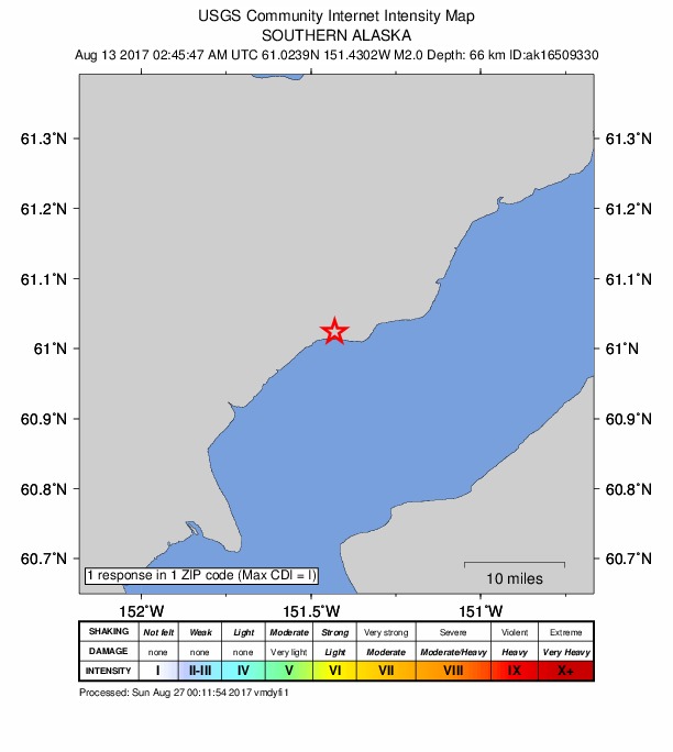 Did You Feel It? map: shaking reported by the public