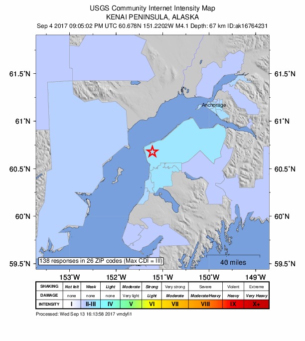Did You Feel It? map: shaking reported by the public
