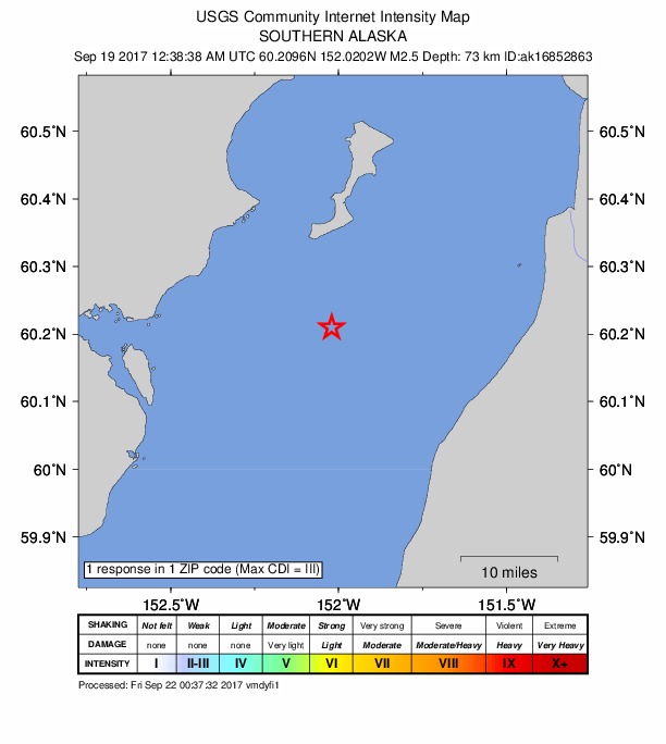 Did You Feel It? map: shaking reported by the public