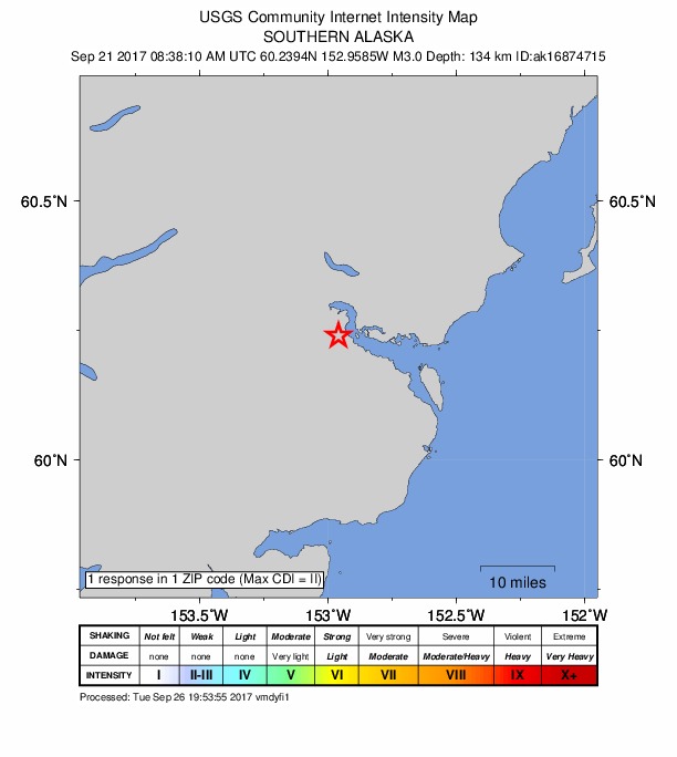 Did You Feel It? map: shaking reported by the public