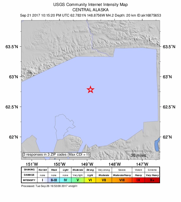 Did You Feel It? map: shaking reported by the public