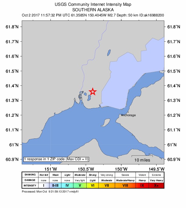 Did You Feel It? map: shaking reported by the public
