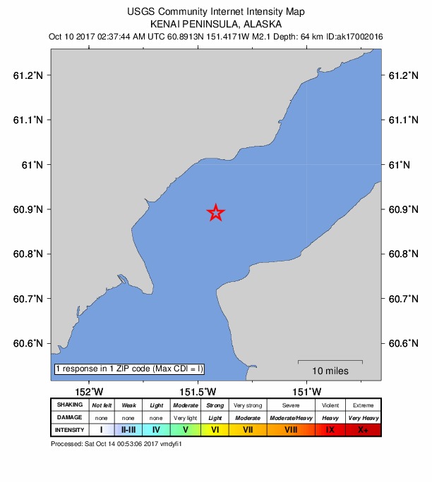 Did You Feel It? map: shaking reported by the public