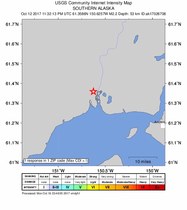 Did You Feel It? map: shaking reported by the public