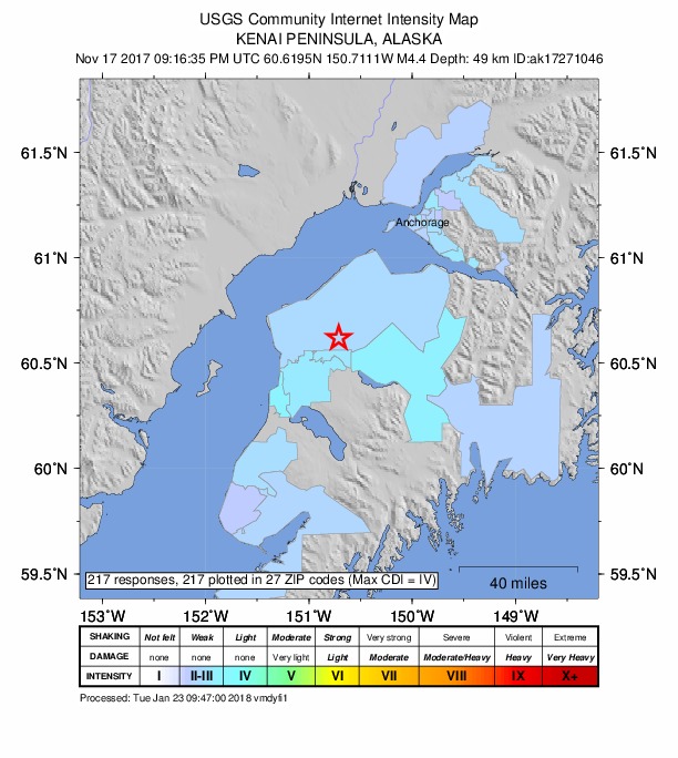 Did You Feel It? map: shaking reported by the public