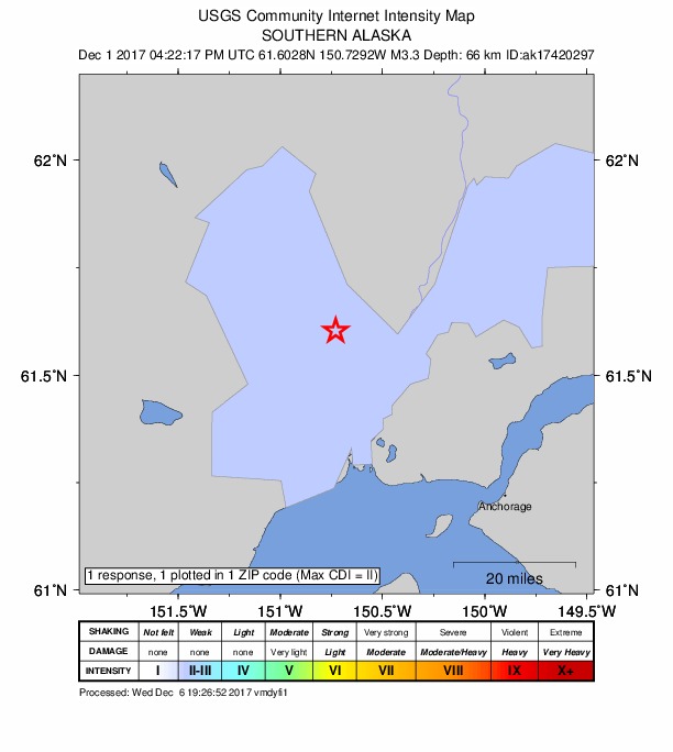Did You Feel It? map: shaking reported by the public