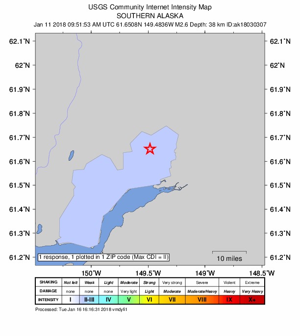Did You Feel It? map: shaking reported by the public