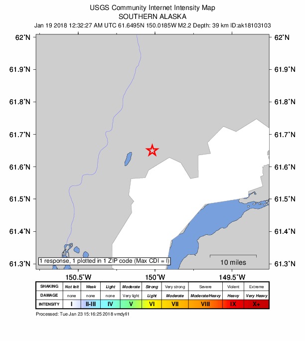 Did You Feel It? map: shaking reported by the public
