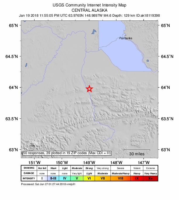 Did You Feel It? map: shaking reported by the public