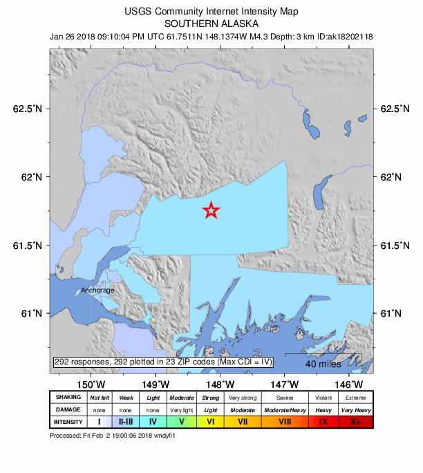 Did You Feel It? map: shaking reported by the public