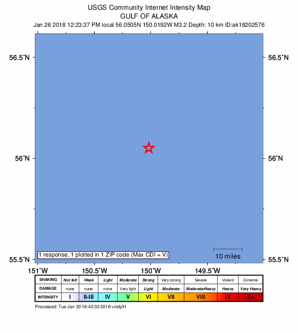 Did You Feel It? map: shaking reported by the public