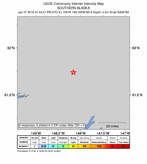Did You Feel It? map: shaking reported by the public