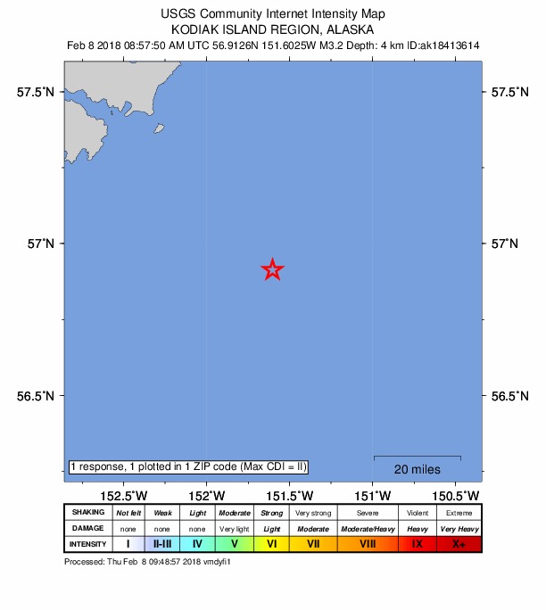 Did You Feel It? map: shaking reported by the public