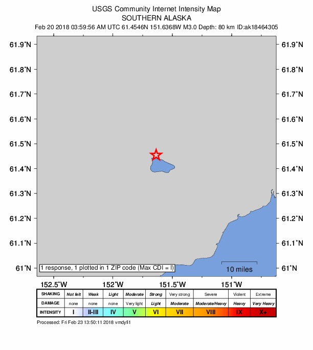 Did You Feel It? map: shaking reported by the public