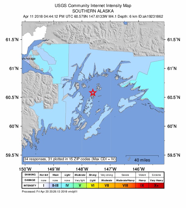 Did You Feel It? map: shaking reported by the public