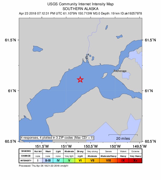 Did You Feel It? map: shaking reported by the public