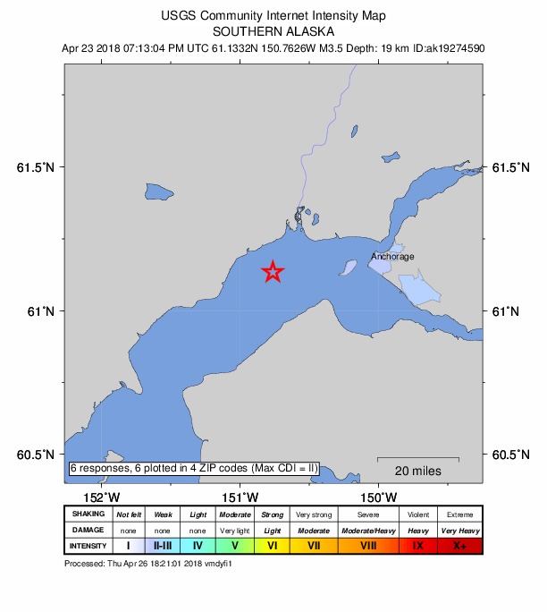 Did You Feel It? map: shaking reported by the public