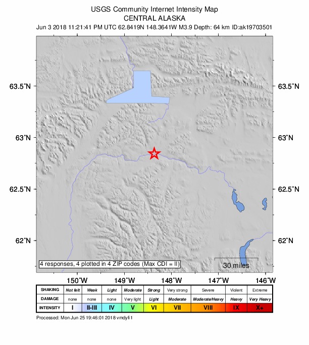 Did You Feel It? map: shaking reported by the public