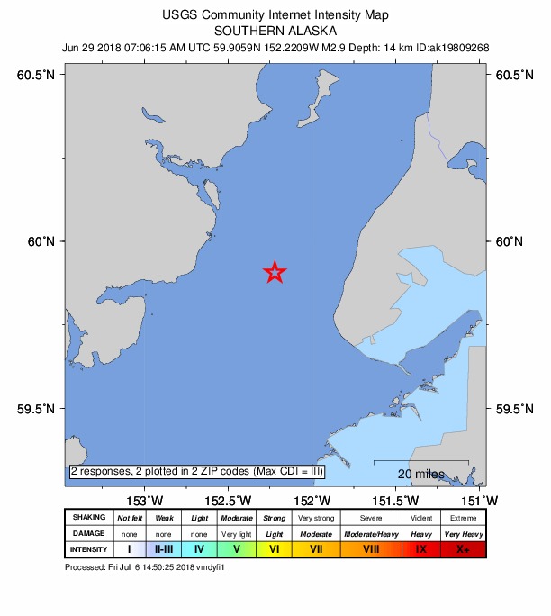 Did You Feel It? map: shaking reported by the public