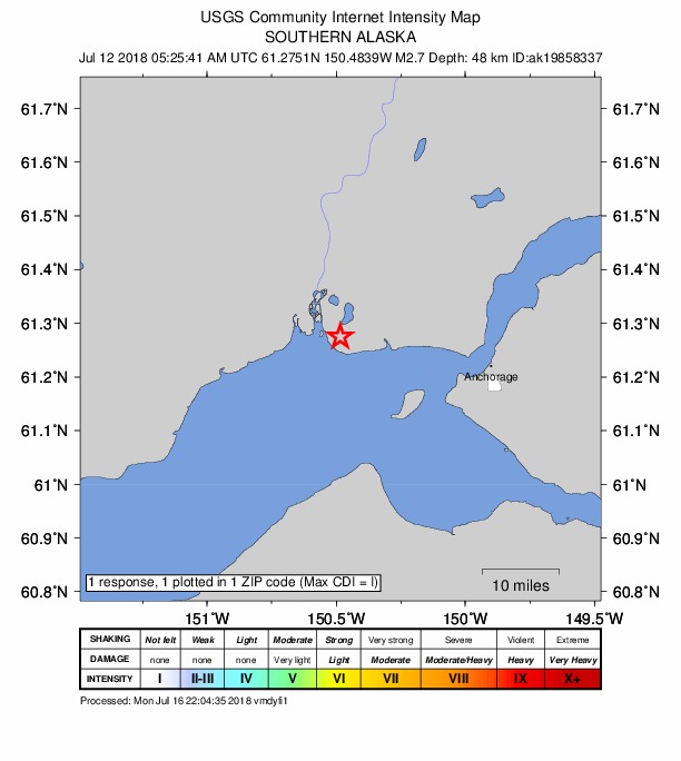 Did You Feel It? map: shaking reported by the public