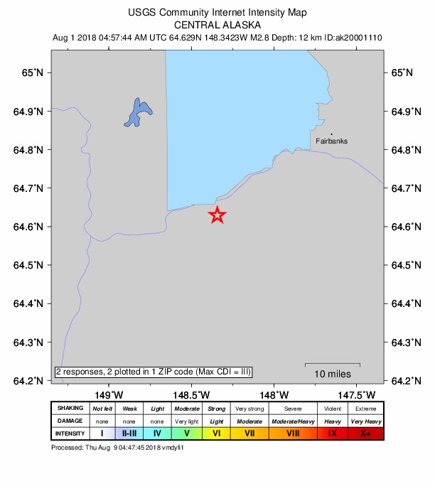 Did You Feel It? map: shaking reported by the public