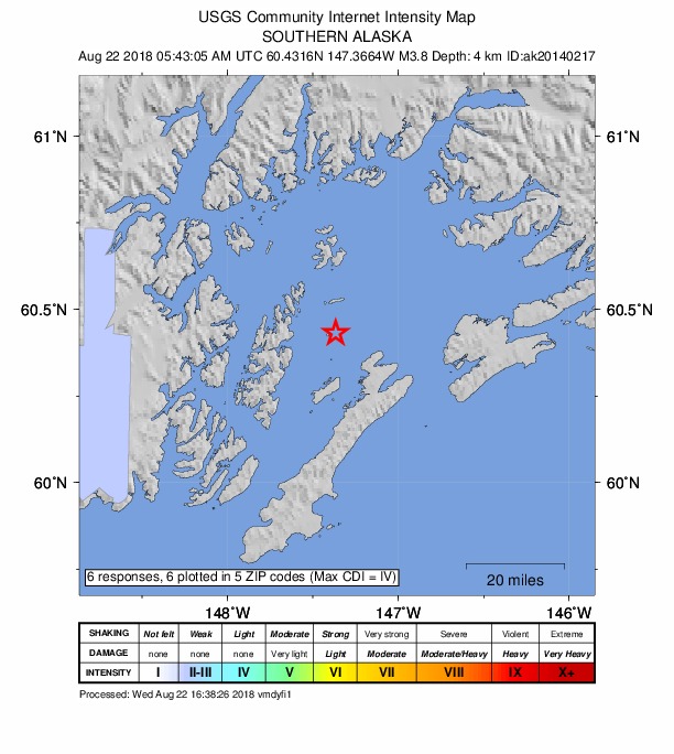 Did You Feel It? map: shaking reported by the public