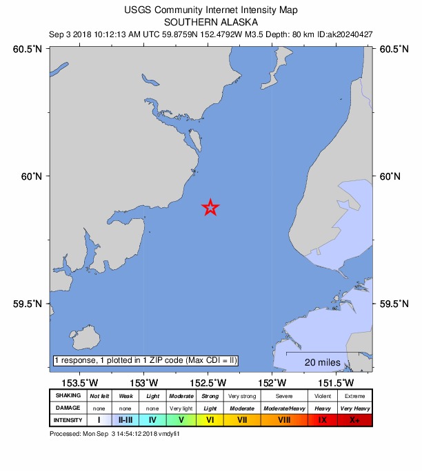 Did You Feel It? map: shaking reported by the public