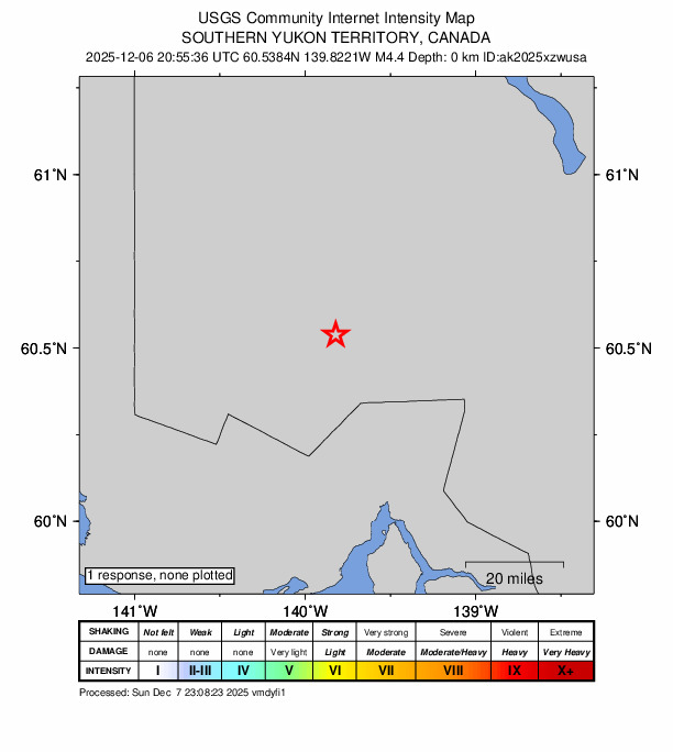 Did You Feel It? map: shaking reported by the public