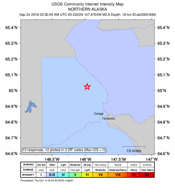 Did You Feel It? map: shaking reported by the public