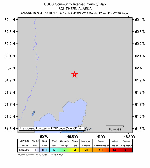 Did You Feel It? map: shaking reported by the public