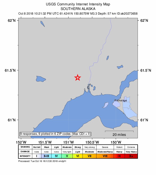 Did You Feel It? map: shaking reported by the public