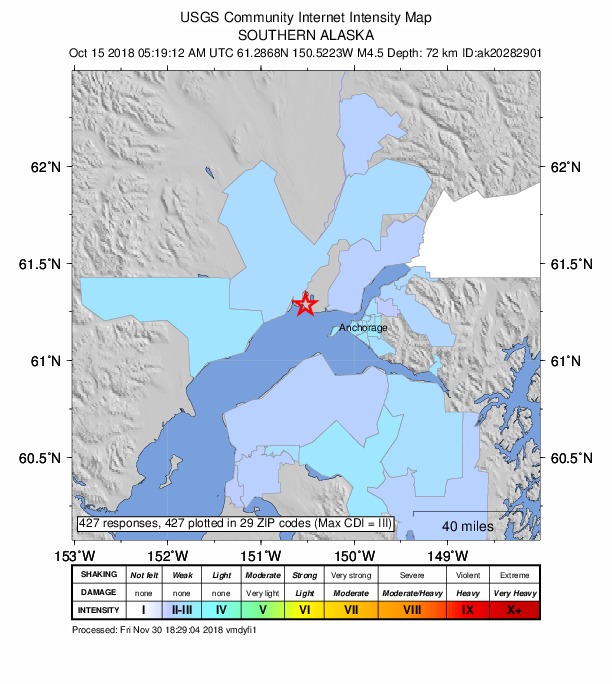 Did You Feel It? map: shaking reported by the public