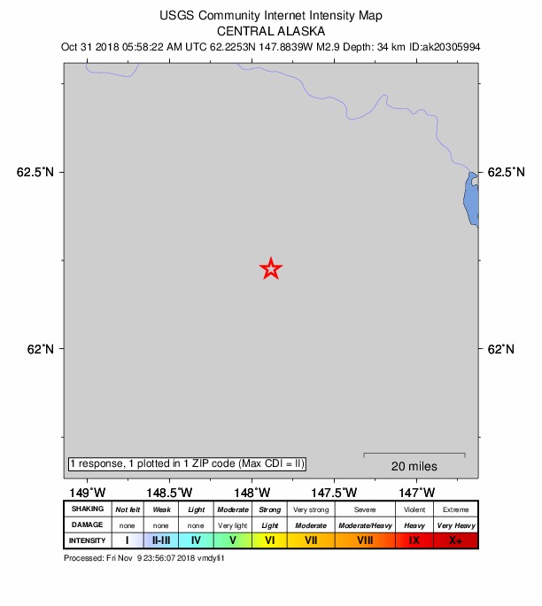 Did You Feel It? map: shaking reported by the public