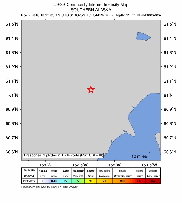 Did You Feel It? map: shaking reported by the public