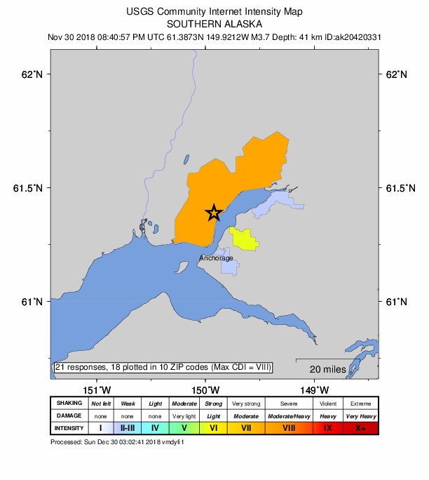 Did You Feel It? map: shaking reported by the public