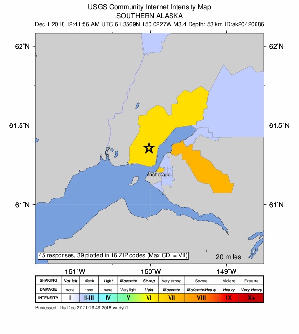 Did You Feel It? map: shaking reported by the public