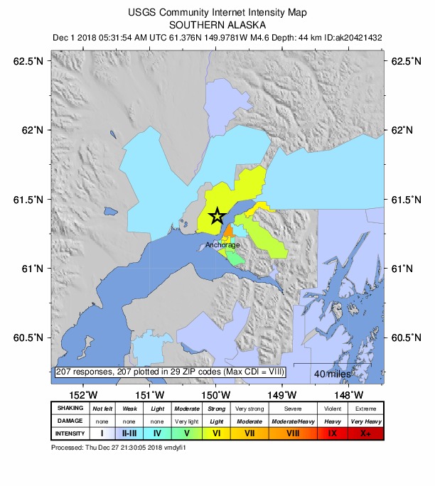 Did You Feel It? map: shaking reported by the public