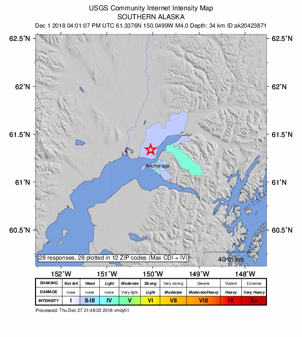 Did You Feel It? map: shaking reported by the public