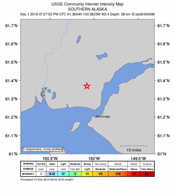 Did You Feel It? map: shaking reported by the public